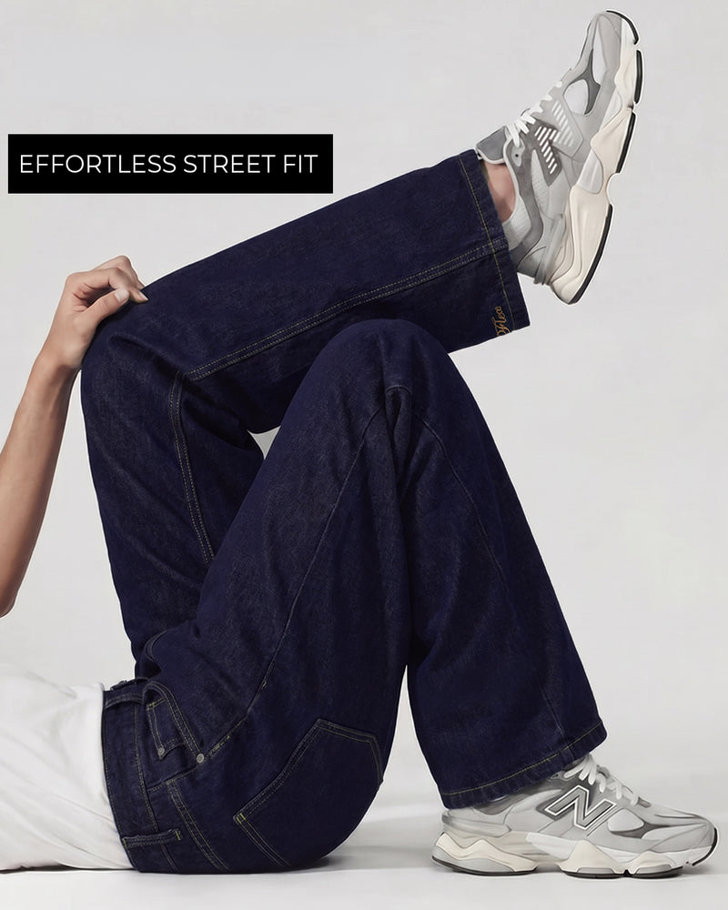 Raw Indigo Baggy Jeans