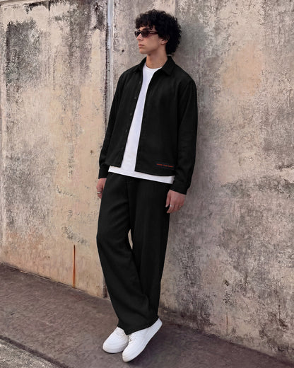 Make Art Black Ribbed Shirt