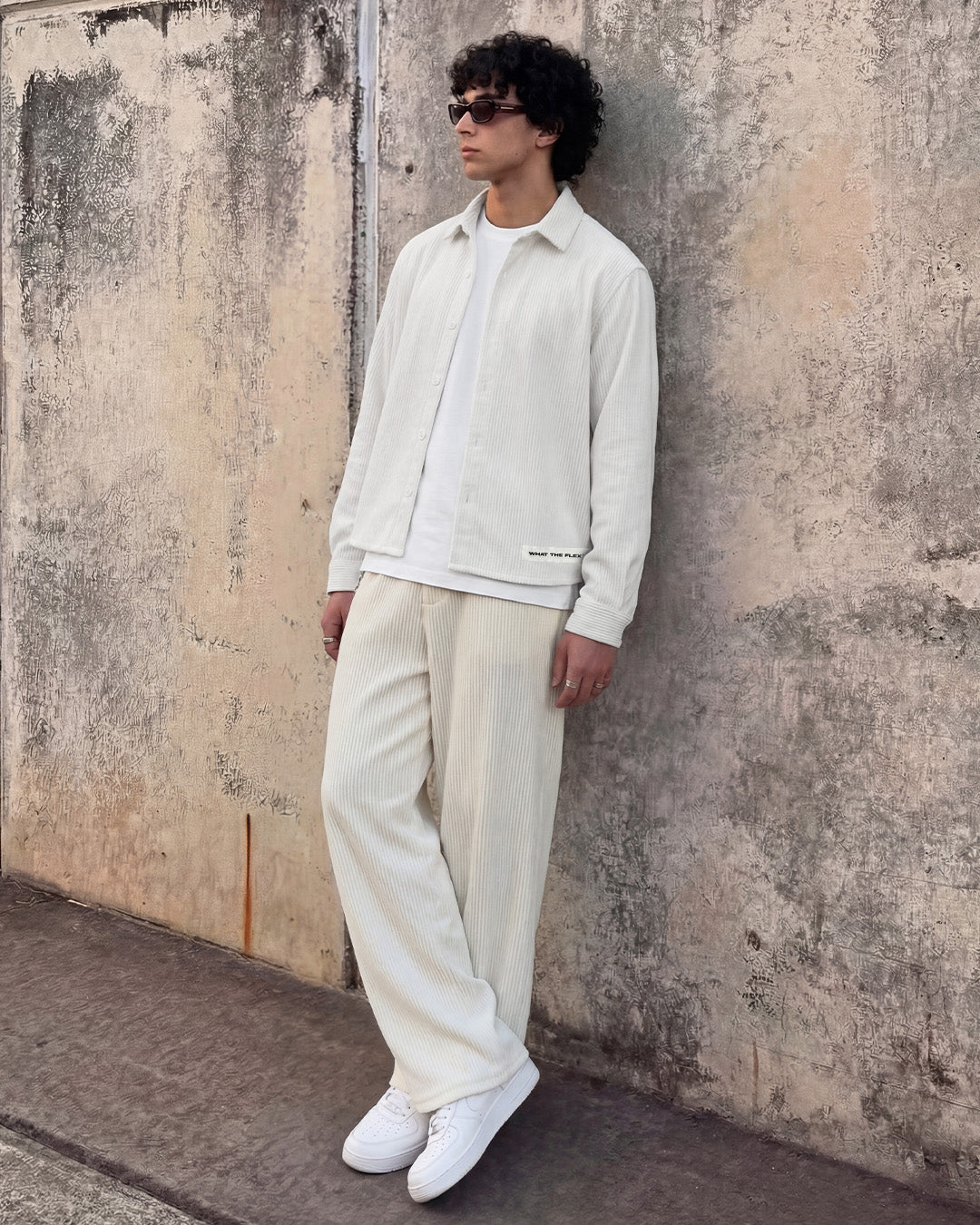 Flow State White Ribbed Shirt