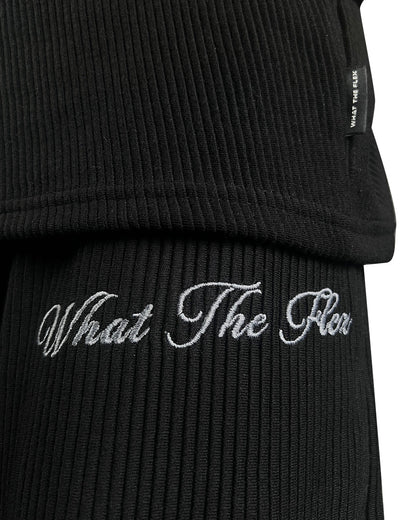 Black Ribbed Pants
