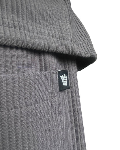 Grey Ribbed Pants