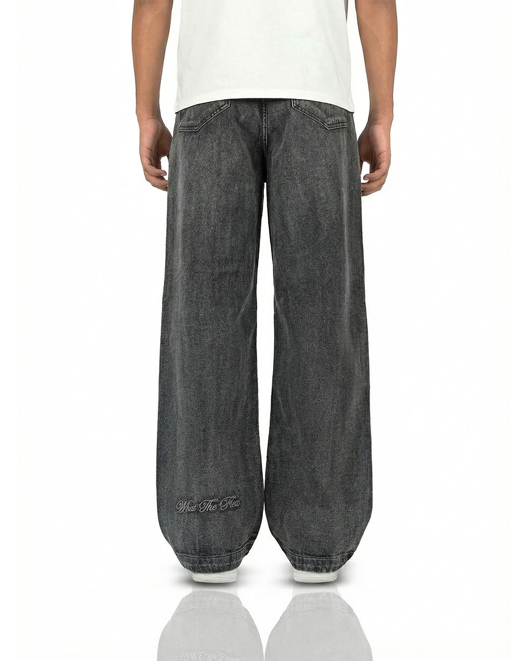 Black Rugged Baggy Jeans