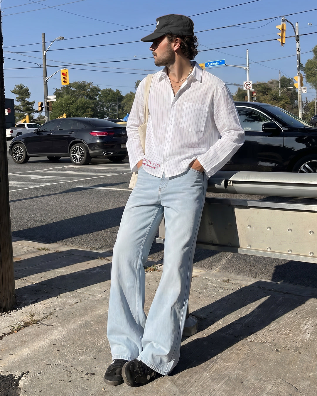 Shiruka Linen Striped Shirt
