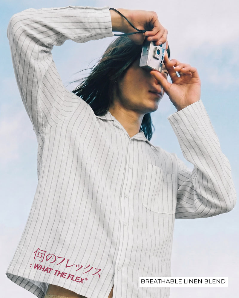 Shiruka Linen Striped Shirt