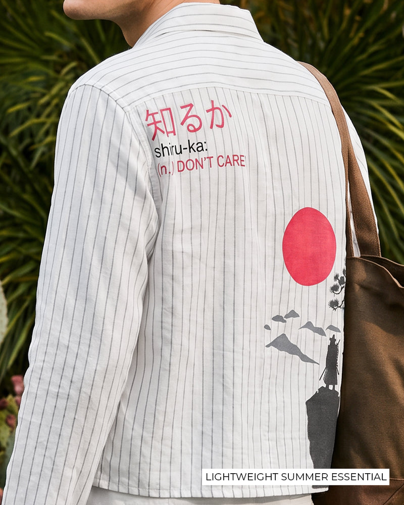 Shiruka Linen Striped Shirt