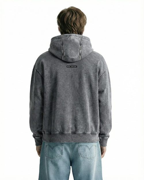 Smoke Grey Zipper Hoodie