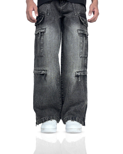Stash Pocket Cargo Baggy Jeans
