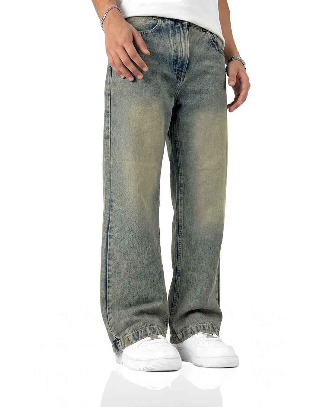Burnt Blue Straight Cut Jeans