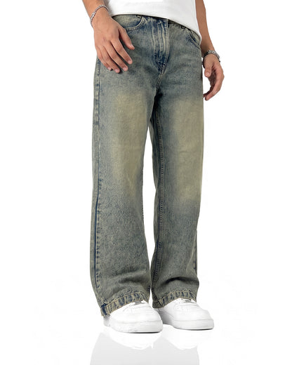 Burnt Blue Straight Cut Jeans
