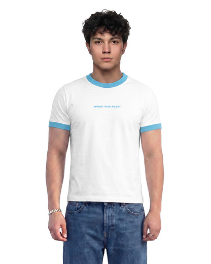 Text Me Slim Fit Ringer White T-shirt