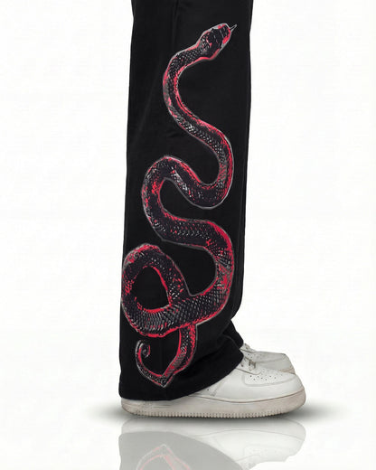 Venom Black Cotton Pants