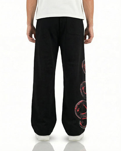 Venom Black Cotton Pants