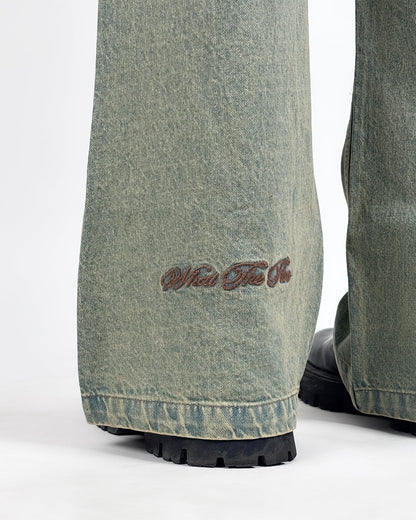 Vintage Blue Wide Flared Jeans