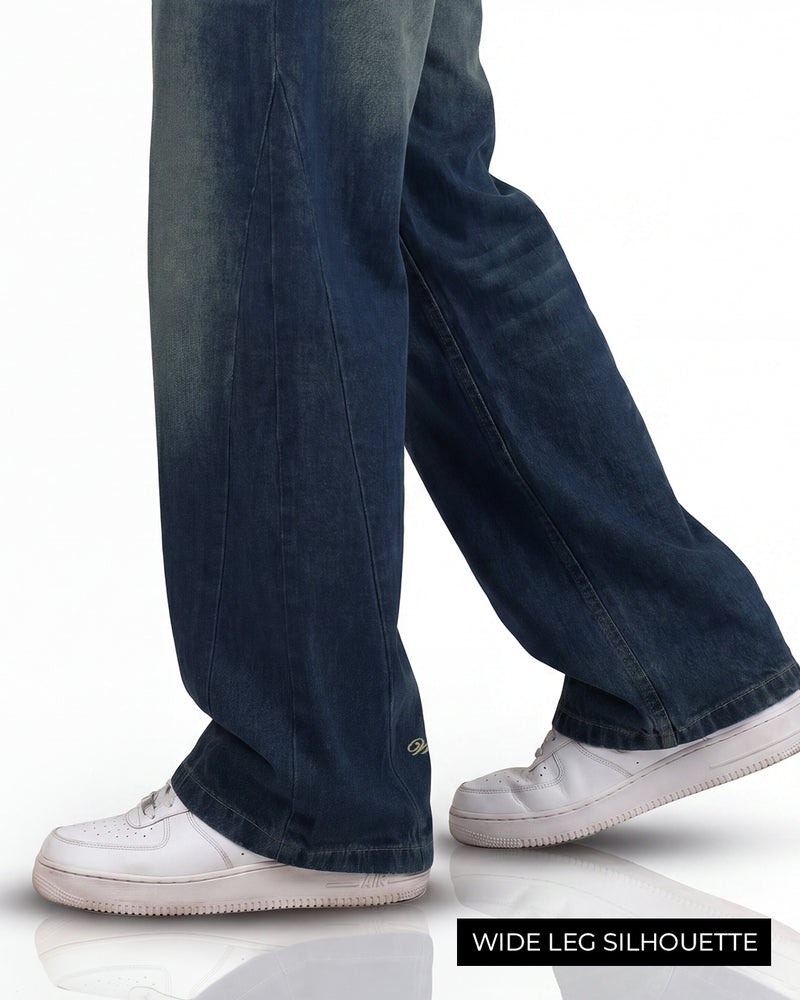 Void Blue Panel Baggy Jeans