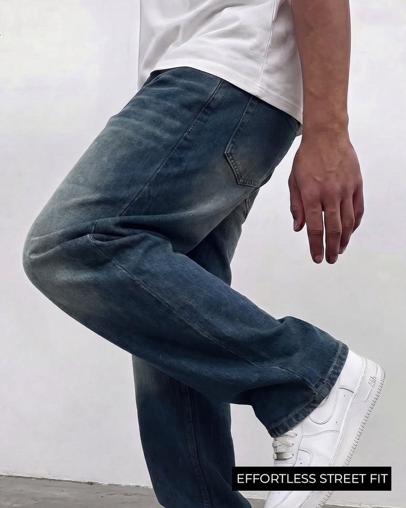 Void Blue Panel Baggy Jeans
