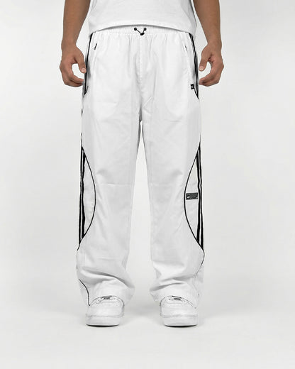 White Arc Parachute Pants