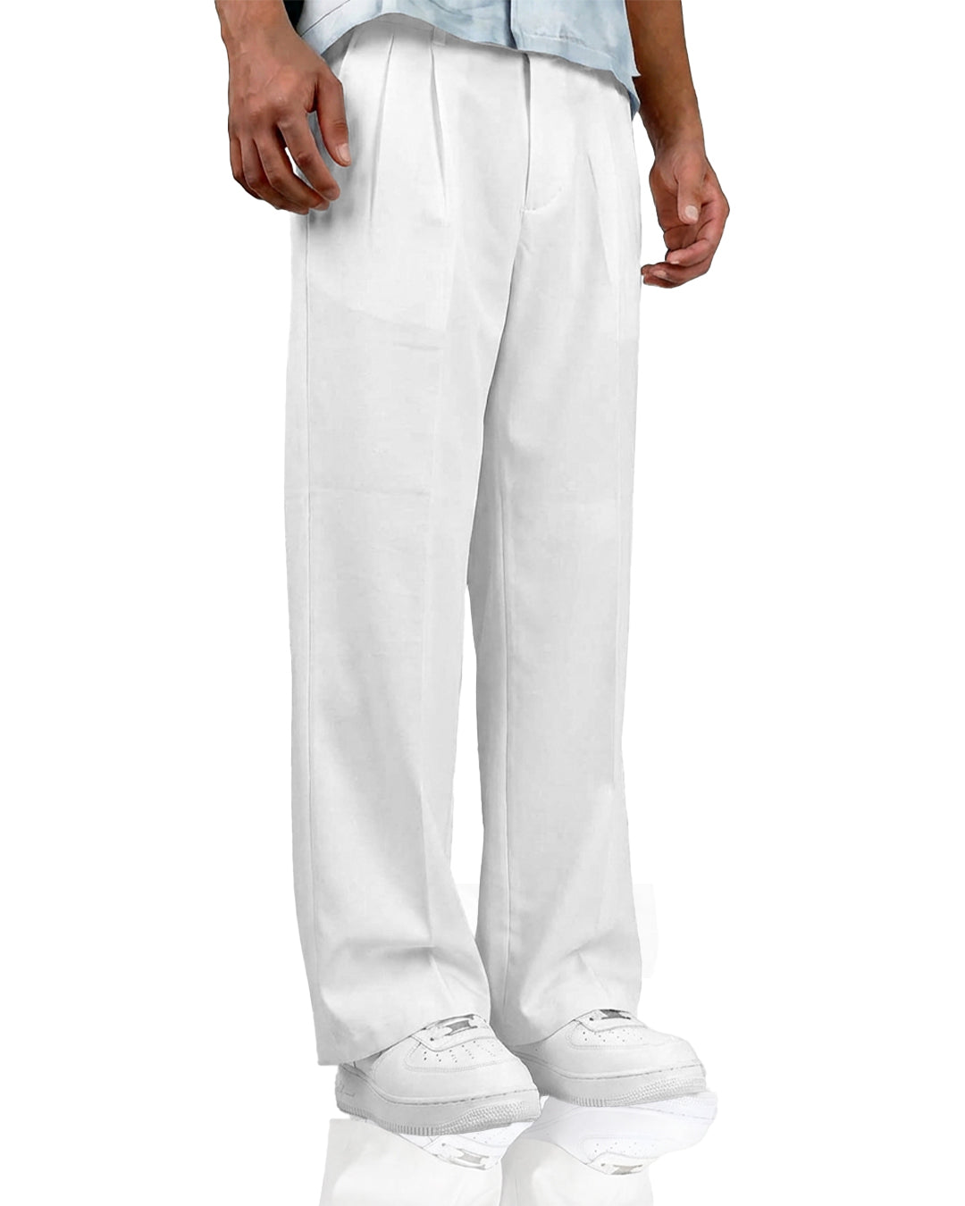 Structured lvory Korean Pants
