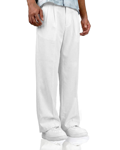 Structured lvory Korean Pants
