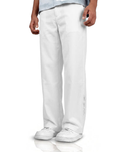 Structured lvory Korean Pants