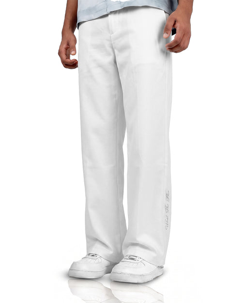 Structured lvory Korean Pants