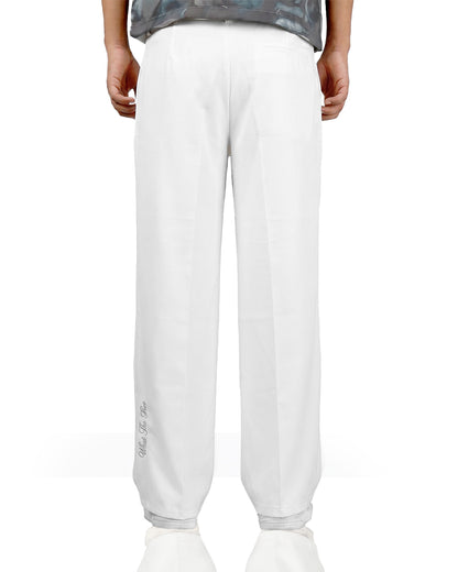 Structured lvory Korean Pants