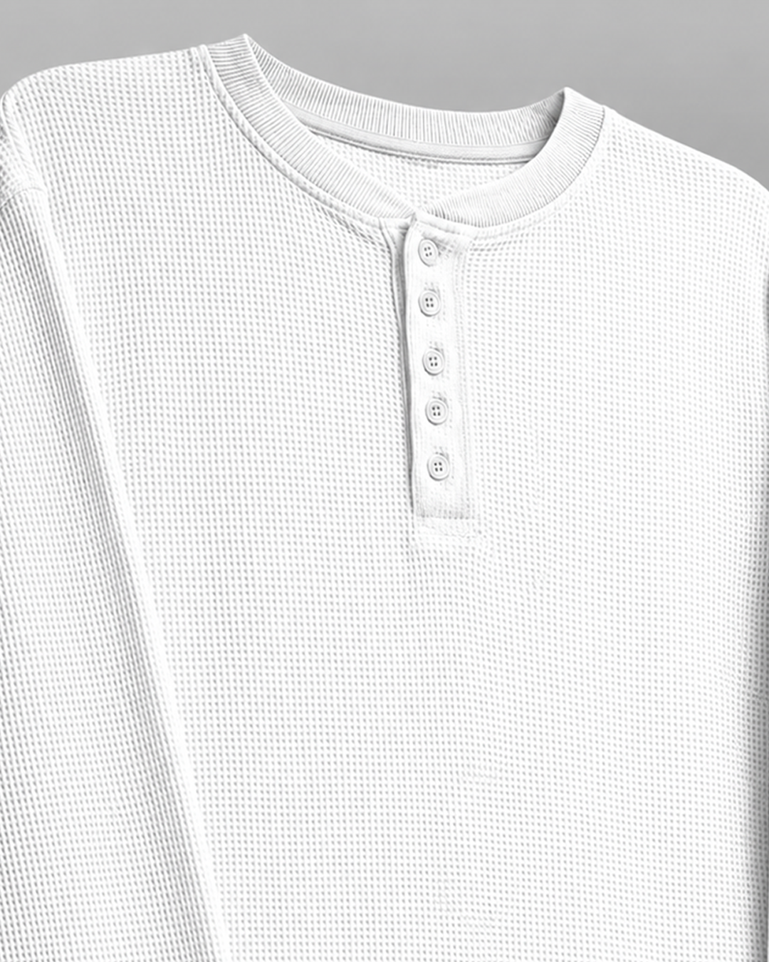 Not So Loud White Henley T-Shirt