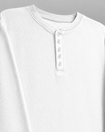 Not So Loud White Henley T-Shirt