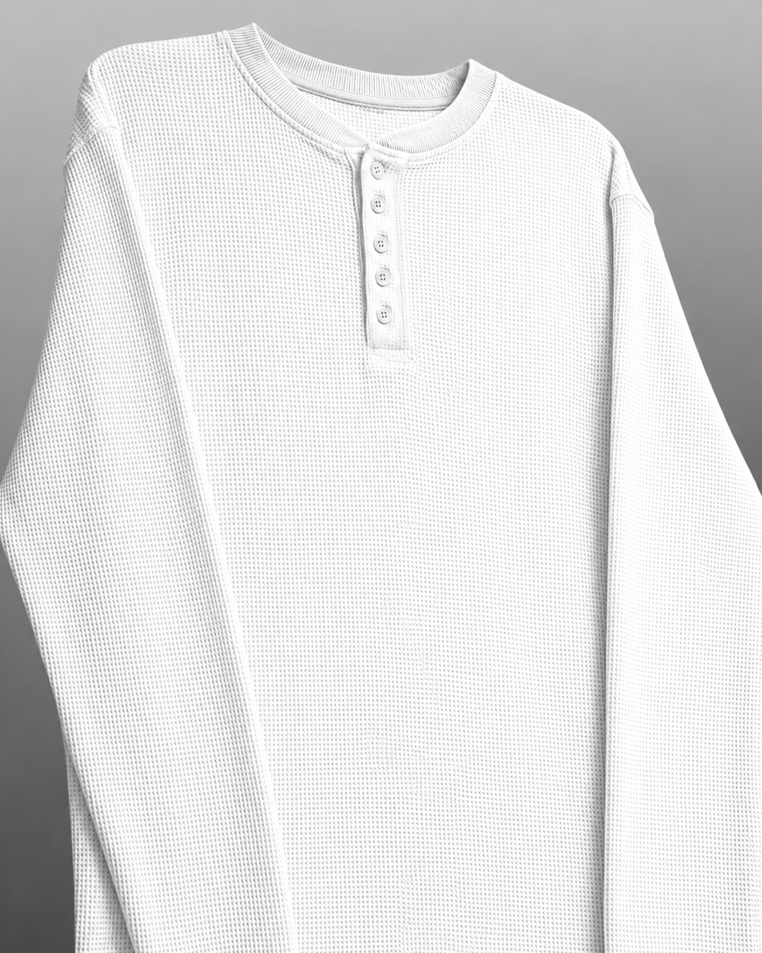 Not So Loud White Henley T-Shirt