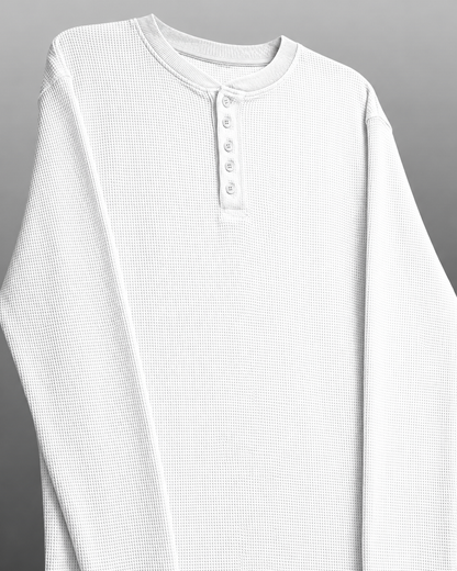 Not So Loud White Henley T-Shirt