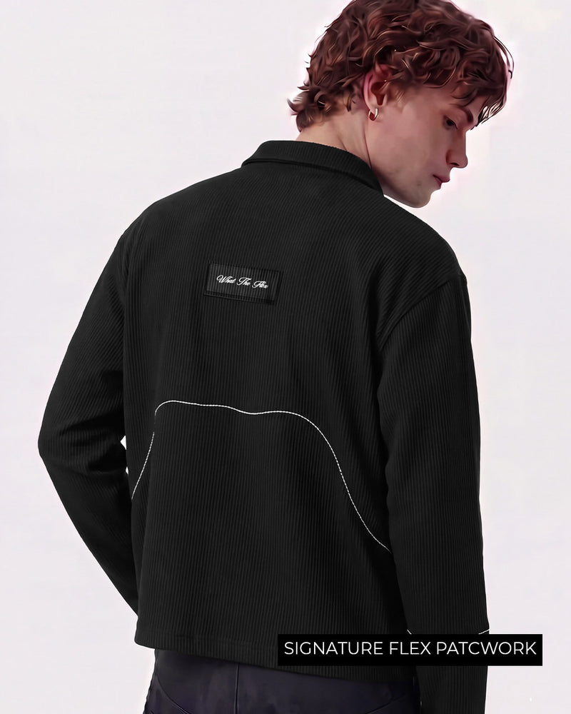 Infinite Black Ribbed Shirt