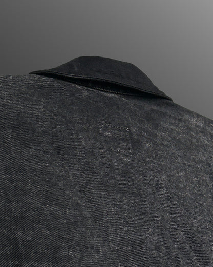 Black Half Sleeve Denim Layer