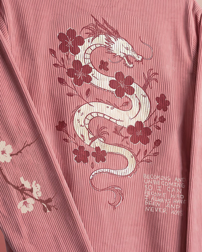 Floral Myth Full Sleeves Ribbed T-Shirt