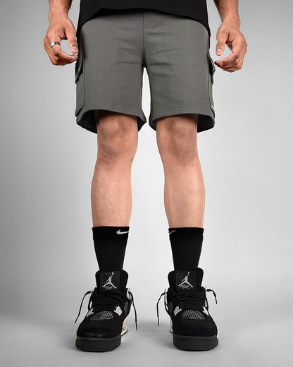 Dropzone Grey Cotton Shorts