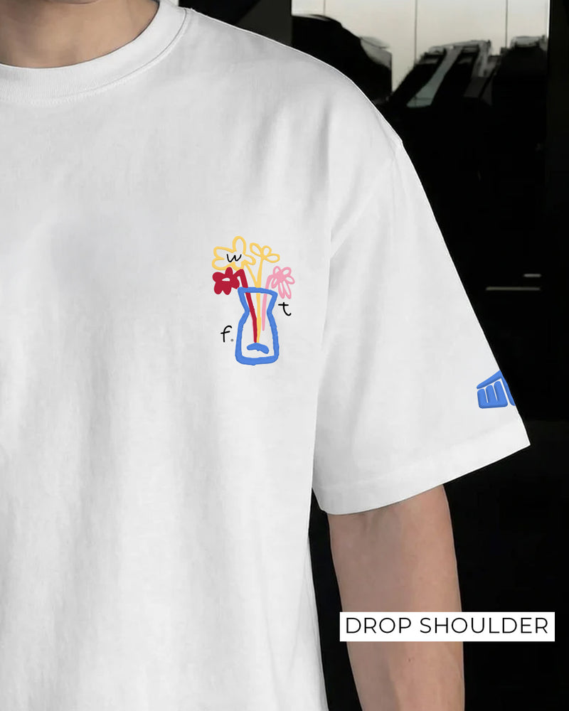 I Try White Boxy-Fit T-Shirt