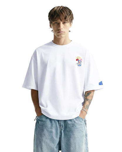 I Try White Boxy-Fit T-Shirt