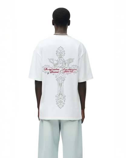 Lost Scriptures Embroidery White T-Shirt
