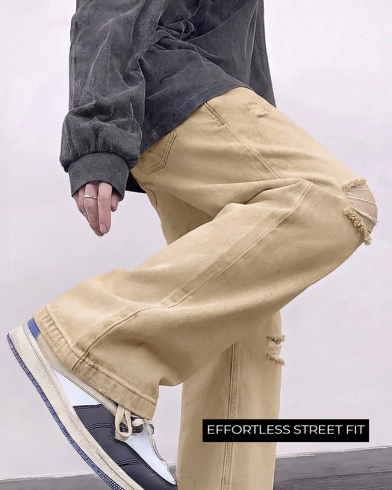 Oat Rugged Baggy Jeans