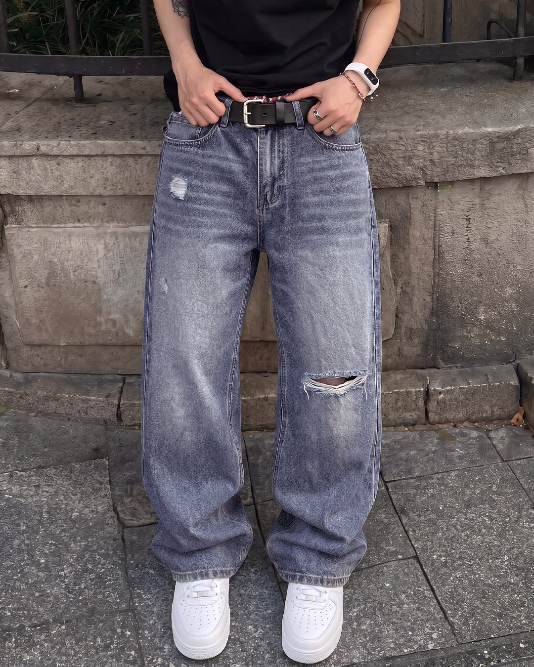 Ocean Fade Baggy Denim Jeans