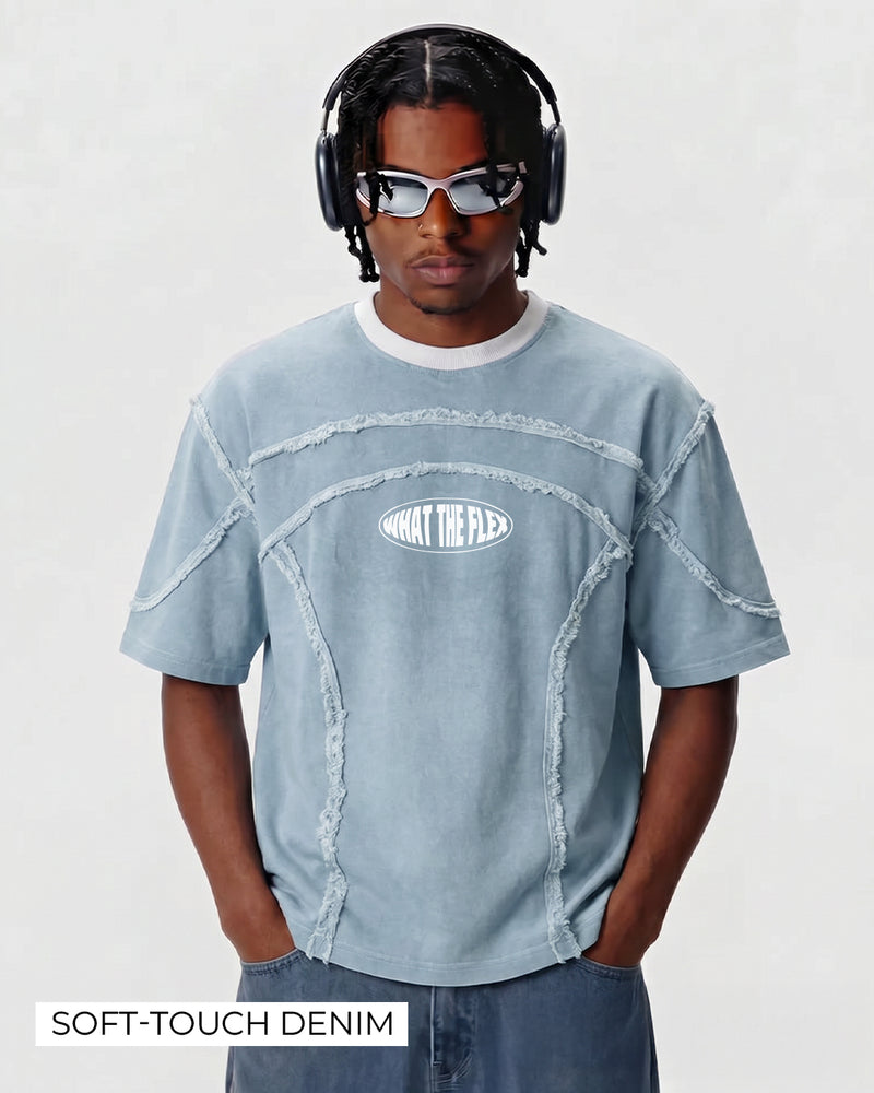 Offset Blue Denim T-shirt