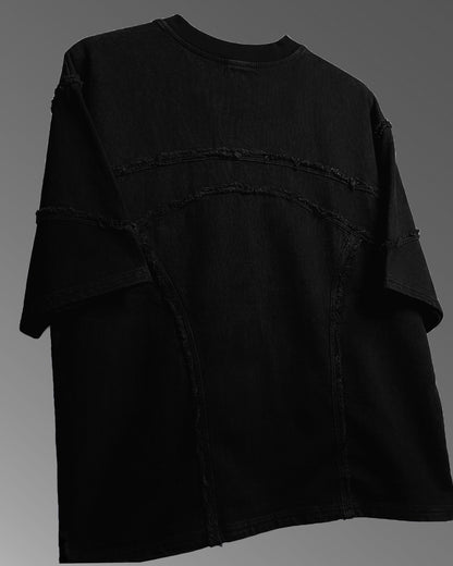 Offset Black Denim T-shirt