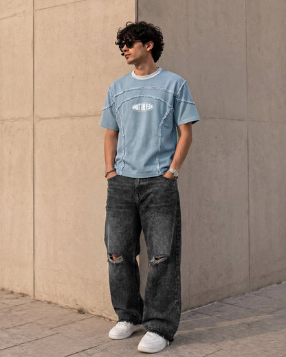 Offset Blue Denim T-shirt