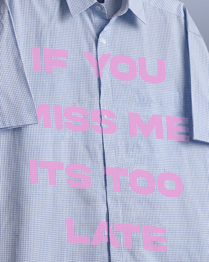 Too Late Half Sleeves Checks Shirt